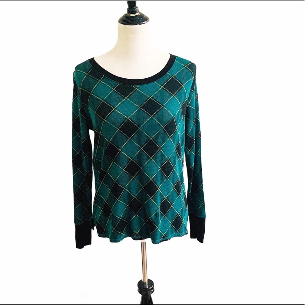 Victoria’s Secret Pajama Lounge Top Green Size Small